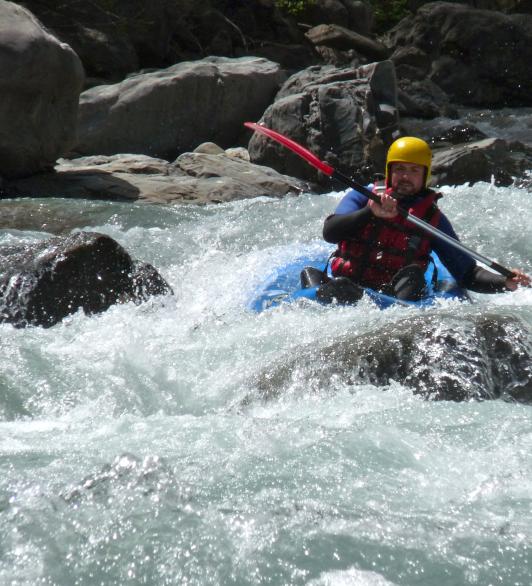 Kayak sur le Bachelard